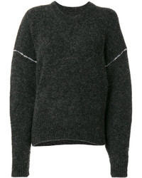 Pull en laine en tricot noir MM6 MAISON MARGIELA