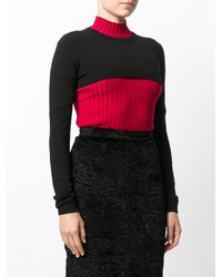 Pull en laine en tricot noir No.21