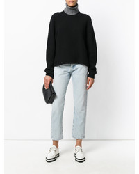 Pull en laine en tricot noir MSGM