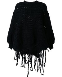 Pull en laine en tricot noir Simone Rocha