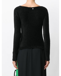 Pull en laine en tricot noir Twin-Set