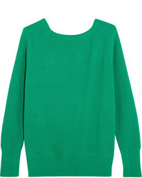 Pull en laine en tricot vert Maje