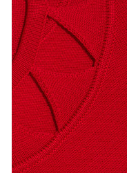 Pull en laine géométrique rouge Altuzarra