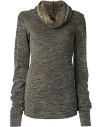 Pull en laine gris foncé Maurizio Pecoraro