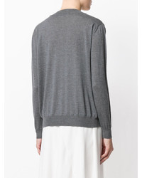 Pull en laine gris Roberto Collina