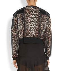 Pull en laine imprimé léopard marron Givenchy