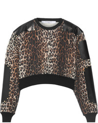 Pull en laine imprimé léopard marron Givenchy
