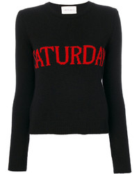 Pull en laine noir Alberta Ferretti