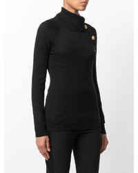 Pull en laine noir PIERRE BALMAIN