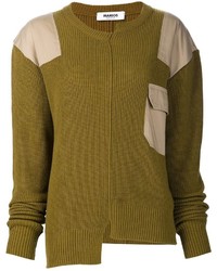 Pull en laine olive Marios