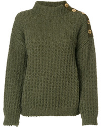 Pull en laine olive Moschino