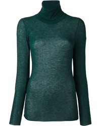 Pull en laine vert foncé Stefano Mortari