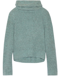 Pull en laine vert menthe