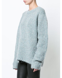 Pull en mohair bleu clair R 13