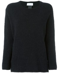 Pull en mohair bleu marine Christian Wijnants