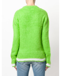 Pull en mohair chartreuse MSGM