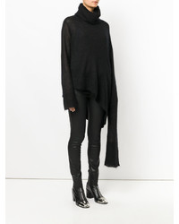 Pull en mohair en tricot noir Ann Demeulemeester