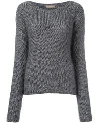 Pull en mohair gris foncé Cruciani