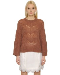 Pull en mohair tabac