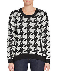 Pull en pied-de-poule noir et blanc