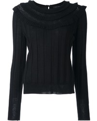 Pull en soie en tricot noir Marc Jacobs