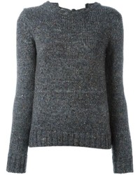 Pull en soie gris foncé