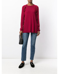 Pull en soie rouge RED Valentino