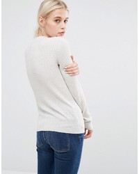 Pull en tricot beige Monki