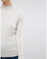 Pull en tricot beige Monki