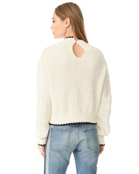 Pull en tricot blanc MCQ