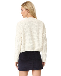 Pull en tricot blanc J.o.a.