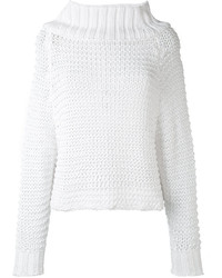 Pull en tricot blanc Calvin Klein