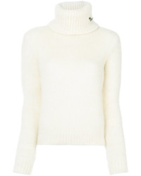 Pull en tricot blanc Saint Laurent