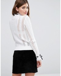 Pull en tricot blanc Asos