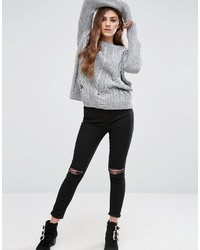 Pull en tricot gris Asos