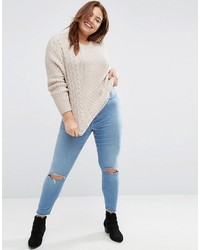 Pull en tricot gris Asos