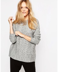 Pull en tricot gris Just Female