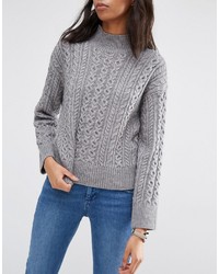 Pull en tricot gris Asos