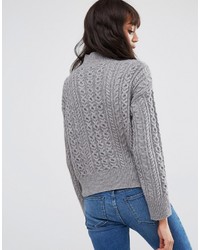 Pull en tricot gris Asos