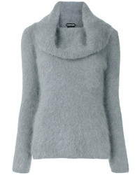 Pull en tricot gris Tom Ford