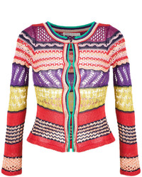 Pull en tricot multicolore