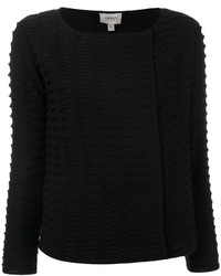 Pull en tricot noir Armani Collezioni