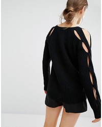 Pull en tricot noir Asilio