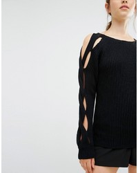 Pull en tricot noir Asilio