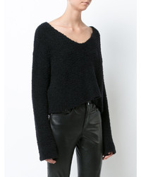 Pull en tricot noir Amiri