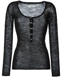 Pull en tricot noir Etoile Isabel Marant