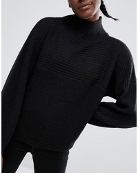 Pull en tricot noir Monki