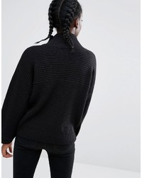 Pull en tricot noir Monki