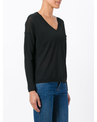 Pull en tricot noir P.A.R.O.S.H.