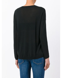 Pull en tricot noir P.A.R.O.S.H.